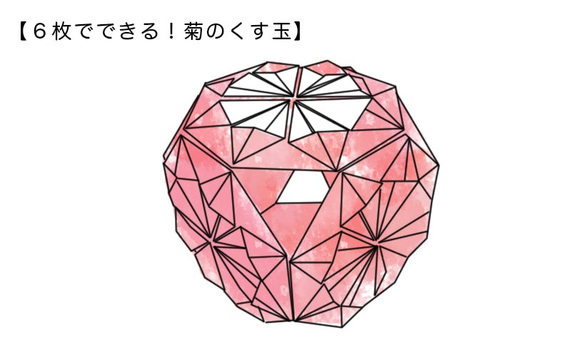6枚でできる!菊のくす玉