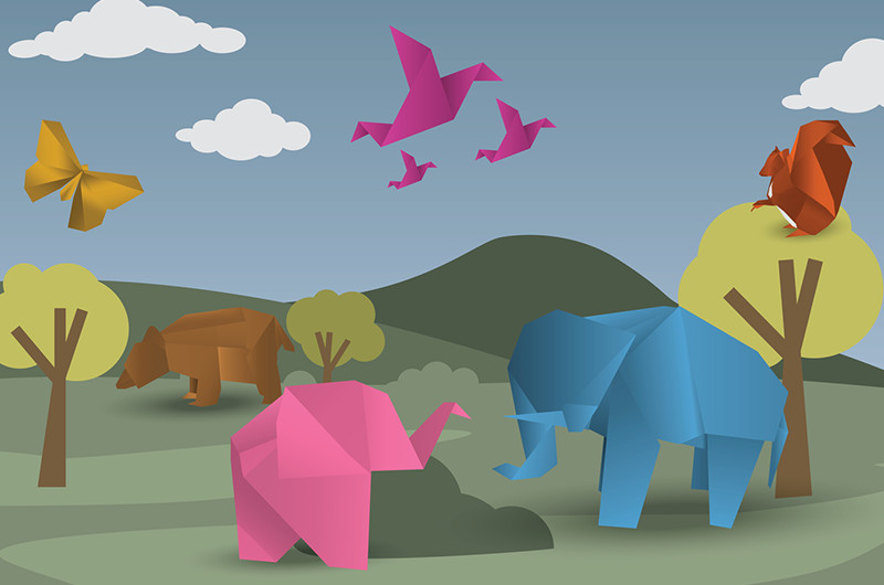 シモジマ オンライン いろいろ作りたい 折り紙で作る動物の折り方 包装用品 店舗用品の通販サイト
