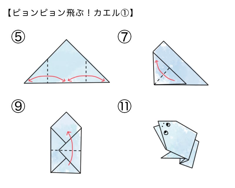 シモジマ オンライン 折り紙で作るカエルの作り方 包装用品 店舗用品の通販サイト