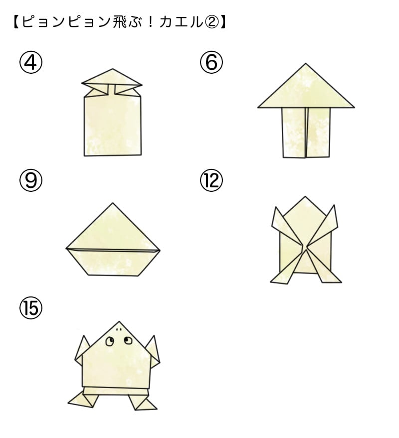 シモジマ オンライン 折り紙で作るカエルの作り方 包装用品 店舗用品の通販サイト