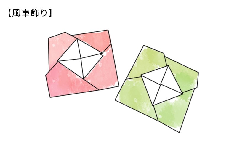 風車飾りのポチ袋