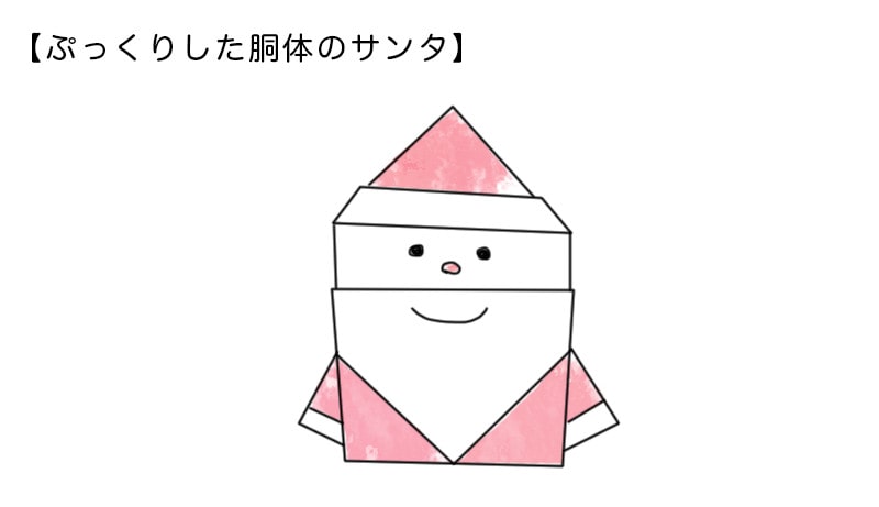 ぷっくりした胴体のサンタ