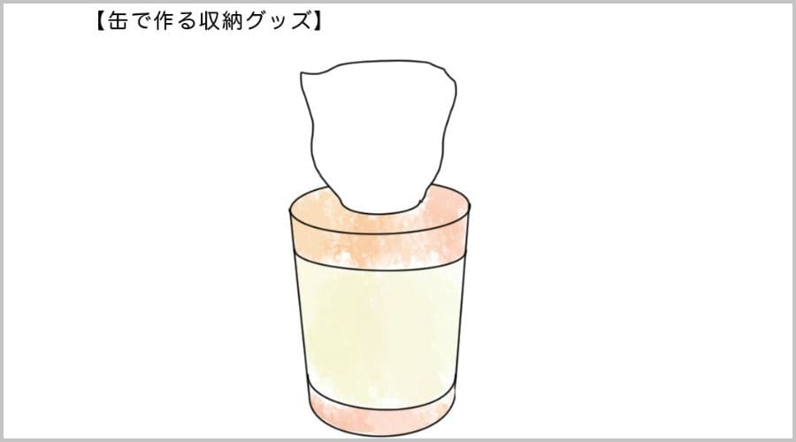 缶で作る収納グッズ