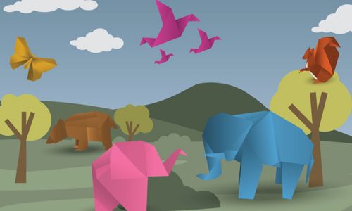 折り紙で作る動物の折り方