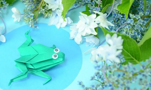 折り紙で作るカエルの折り方