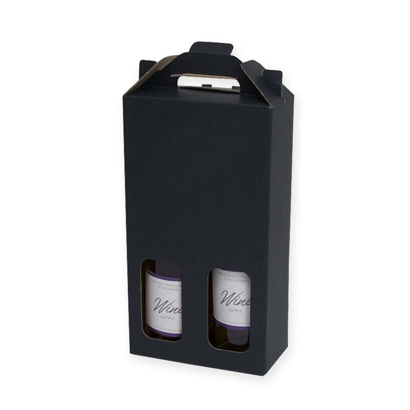 【直送品】 ヤマニパッケージ ハーフワイン手提箱 2本 K－1360 100枚/箱（ご注文単位1箱）