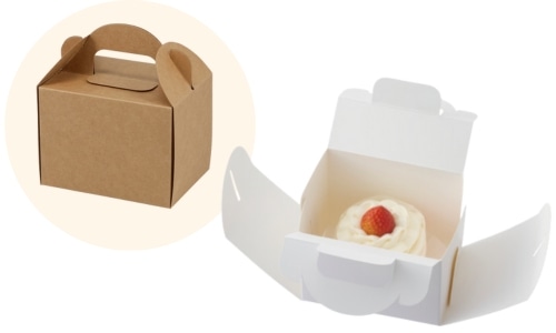 アーチハンドキャリーケーキ箱 ホワイト