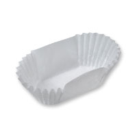 天満紙器 グラシンカップ NO.6 小判 白