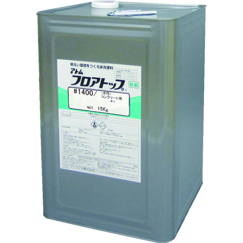 トラスコ中山 アトミクス 床用塗料 フロアトップ#1400 15kg #11 グリーン（ご注文単位1缶）【直送品】