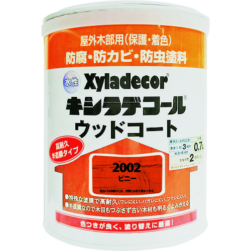 トラスコ中山 KANSAI 水性XDウッドコートS ピニー 0.7L（ご注文単位1缶）【直送品】