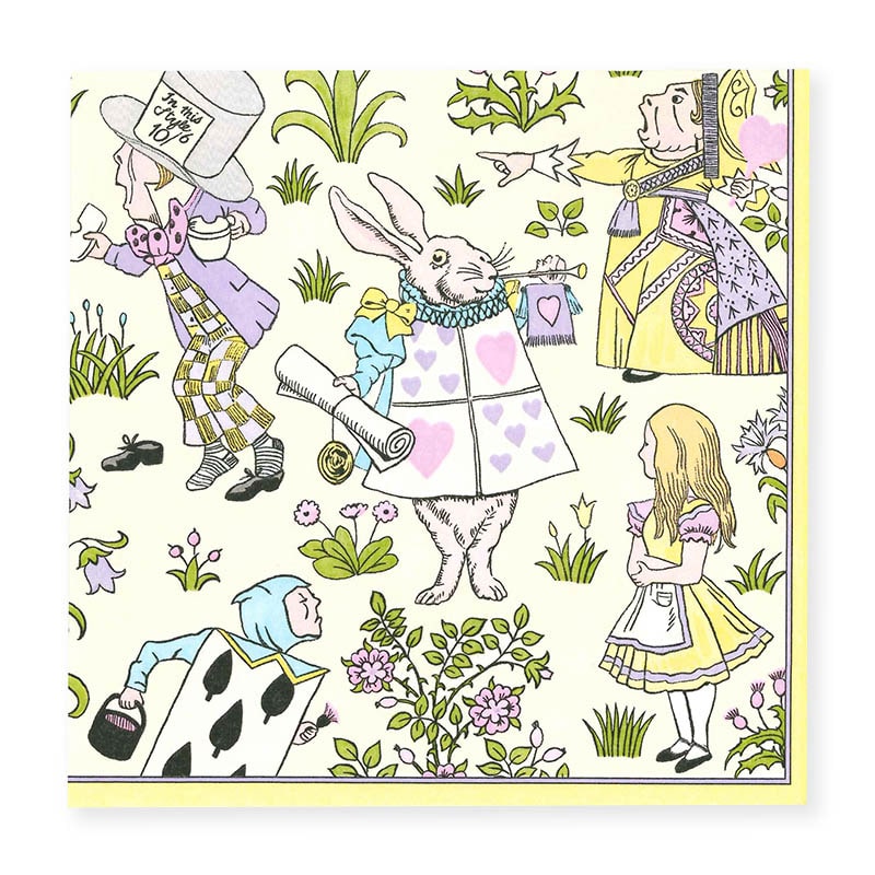 Caspari ペーパーナプキン　20枚 Alice　In　Wonderland 14360L 1パック（ご注文単位48パック）【直送品】