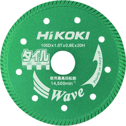 トラスコ中山 HiKOKI ダイヤモンドカッター 105mmX20 (タイル用)（ご注文単位1枚）【直送品】