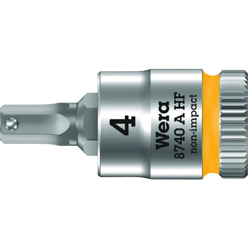 トラスコ中山 Wera 8740A HFソケット Hex-Plus4.0x28mm（ご注文単位1個）【直送品】