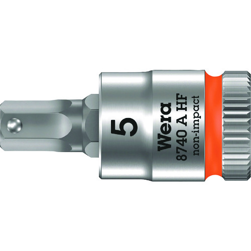 トラスコ中山 Wera 8740A HFソケット Hex-Plus 5.0x28mm（ご注文単位1個）【直送品】