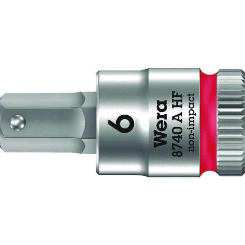 トラスコ中山 Wera 8740A HFソケット Hex-Plus 6.0x28mm（ご注文単位1個）【直送品】