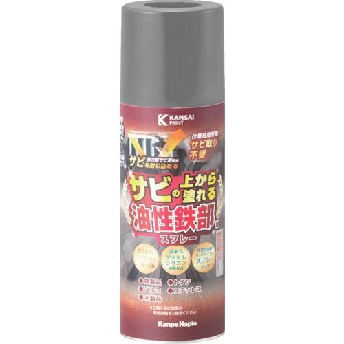 トラスコ中山 KANSAI 油性鉄部用SSP うすねずみ色 300ml（ご注文単位1個）【直送品】