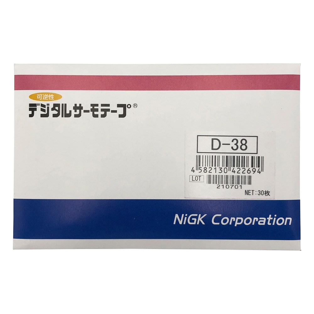 日油技研工業 デジタルサーモテープ(R)(可逆性)　30入　D-38 1箱（ご注文単位1箱）【直送品】