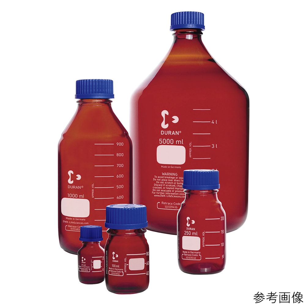 DWK Life Sciences ねじ口瓶丸型茶褐色（デュラン(R)・017210）　750mL　GL-45　017210-750A 1本（ご注文単位1本）【直送品】