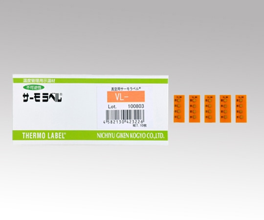 日油技研工業 真空用サーモラベル（R）VLシリーズ（不可逆）1箱（10枚入）　VL-80 1箱（ご注文単位1箱）【直送品】