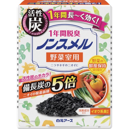 トラスコ中山 白元 ノンスメル野菜室用置き型1年間脱臭（ご注文単位1個）【直送品】