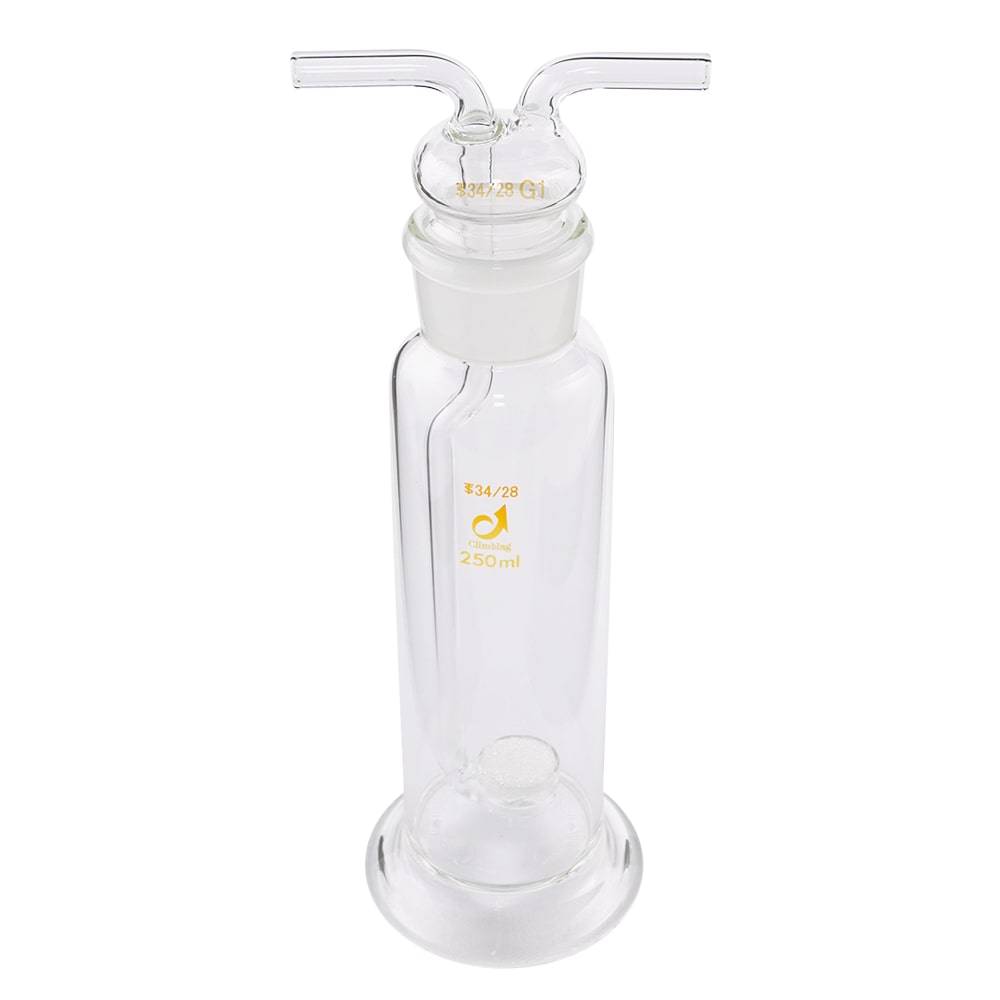 クライミング ガス洗浄瓶（板フィルター付き）　250mL　CL0457-02-101 1個（ご注文単位1個）【直送品】