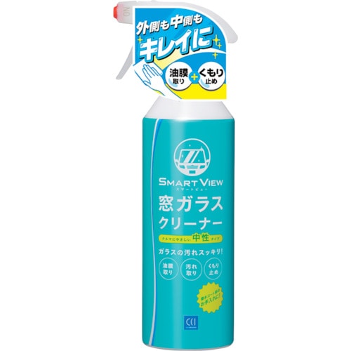 トラスコ中山 シーシーアイ スマートビュー 窓ガラスクリーナー 440ml（ご注文単位1本）【直送品】