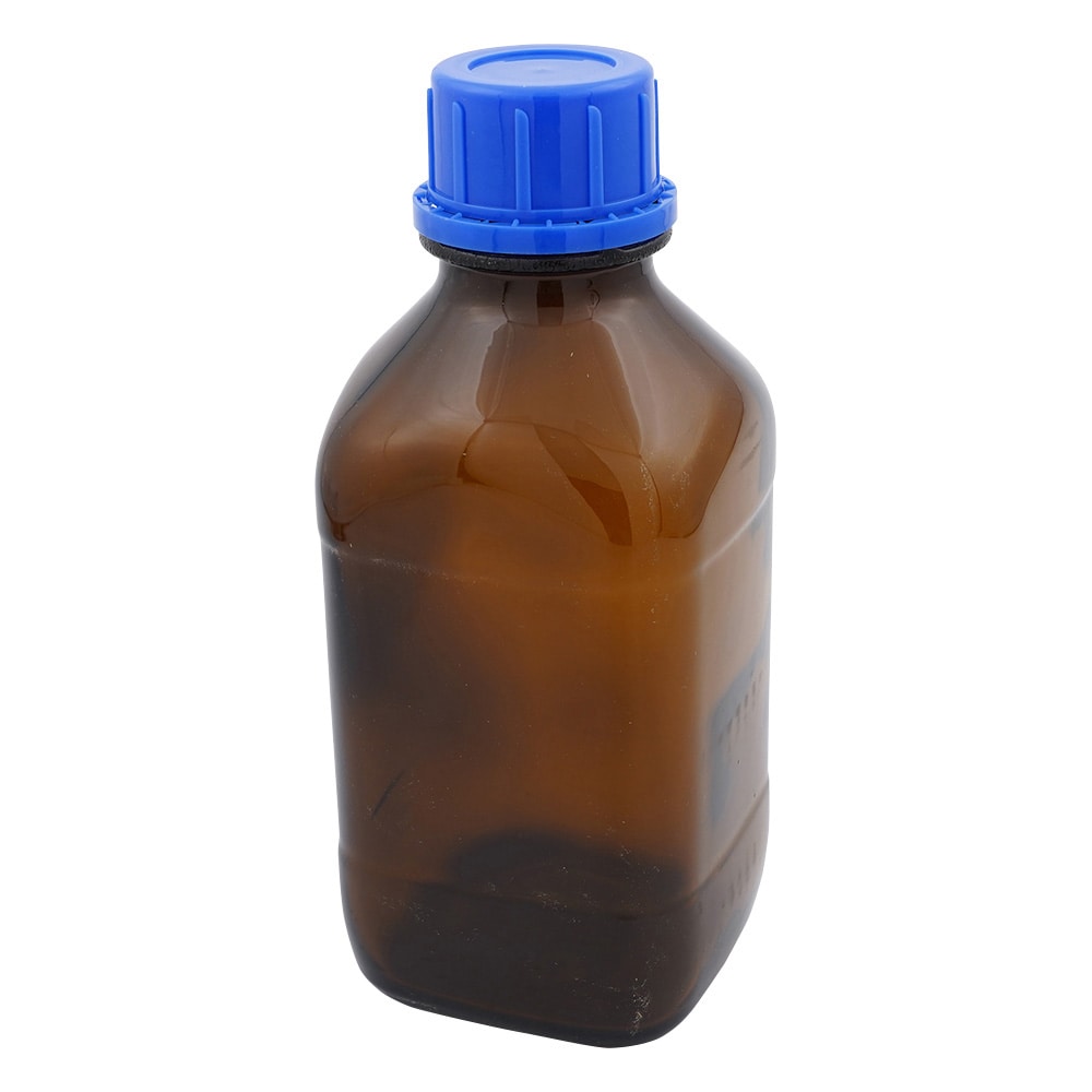 VITLAB 茶褐色ガラスボトル（全体コーティングタイプ）　GL-45　角形　1000mL　1671500 1本（ご注文単位1本）【直送品】