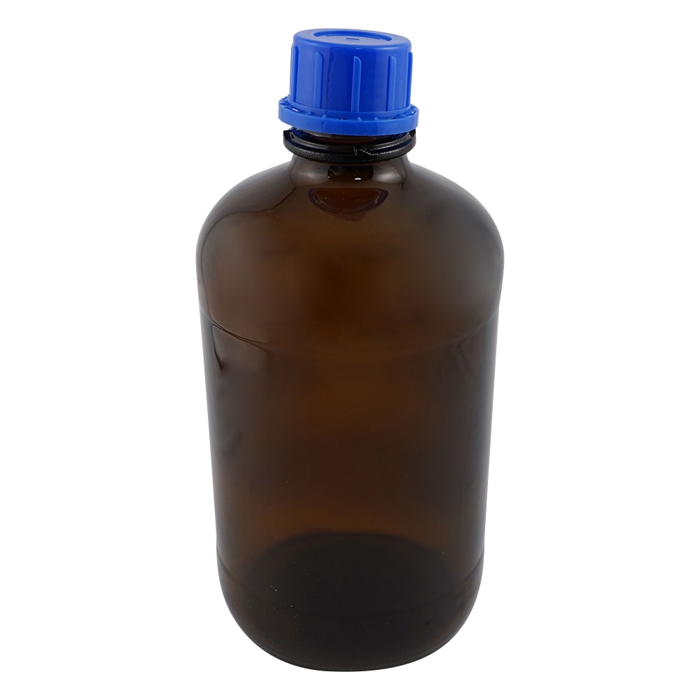 VITLAB 茶褐色ガラスボトル（全体コーティングタイプ）　GL-45　円形　2500mL　1671510 1本（ご注文単位1本）【直送品】