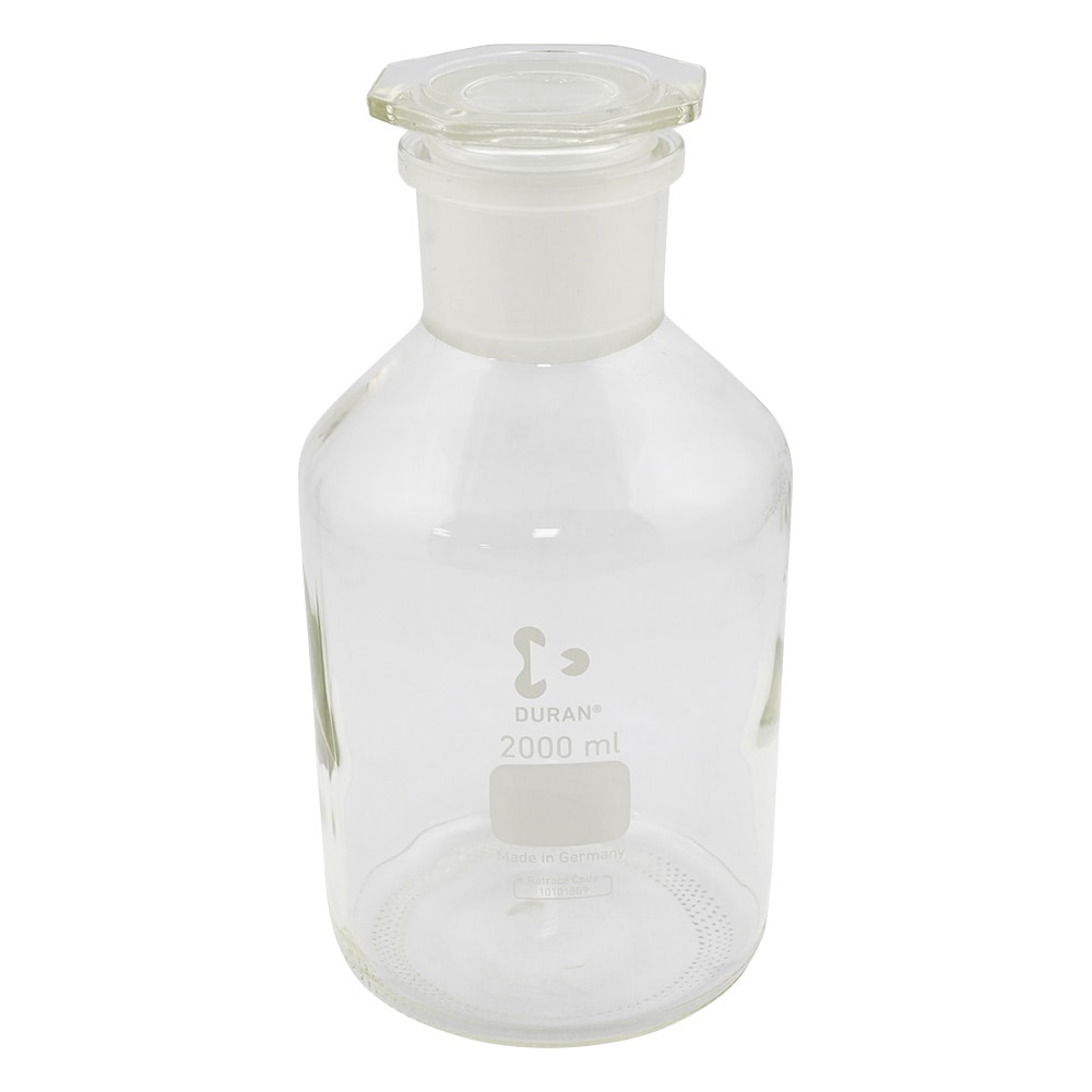 SCHOTT/DURAN 試薬瓶（広口・栓付き）（デュラン(R)）　白　2000mL　211856302 1本（ご注文単位1本）【直送品】