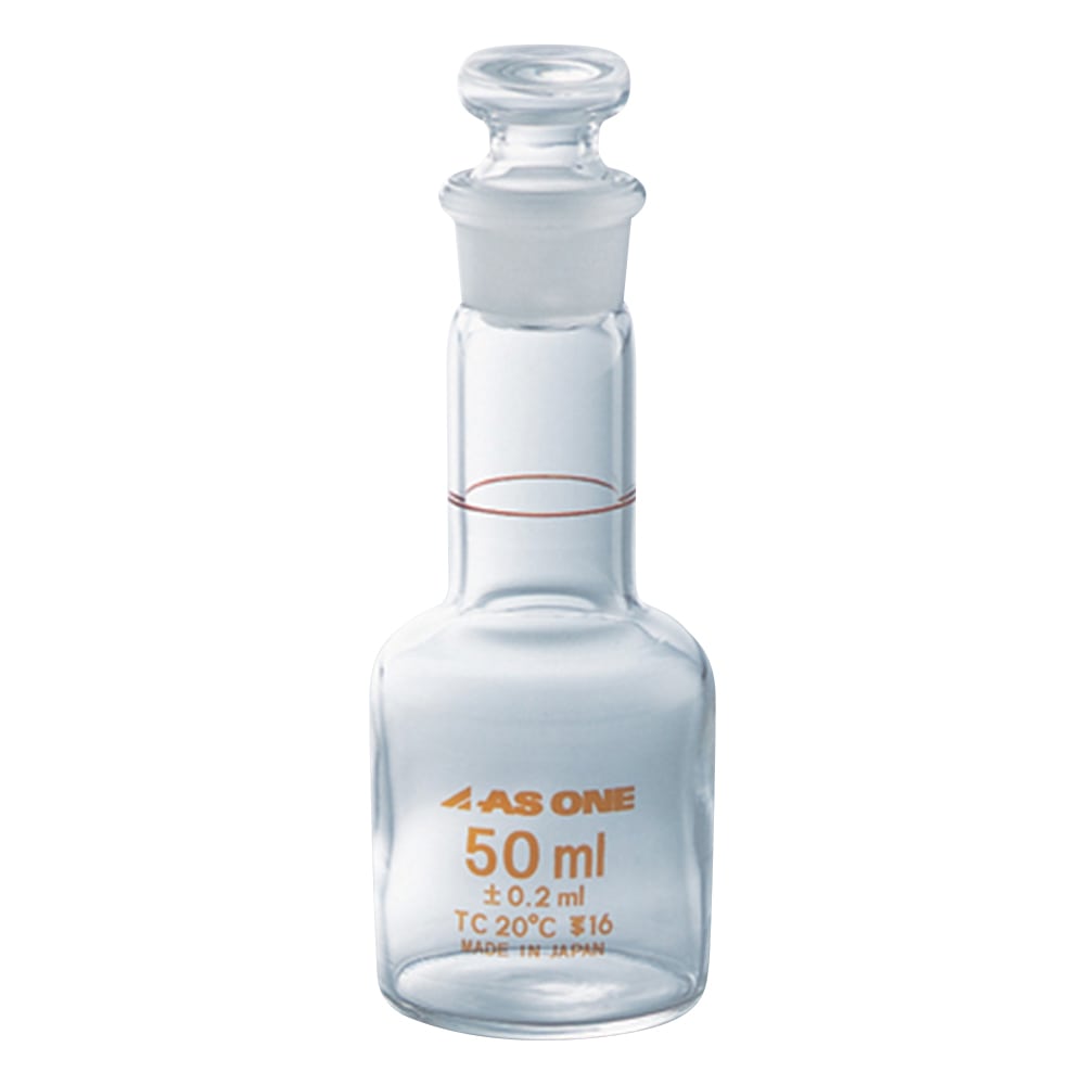 アズワン メスフラスコボトルタイプ　50mL　 1個（ご注文単位1個）【直送品】