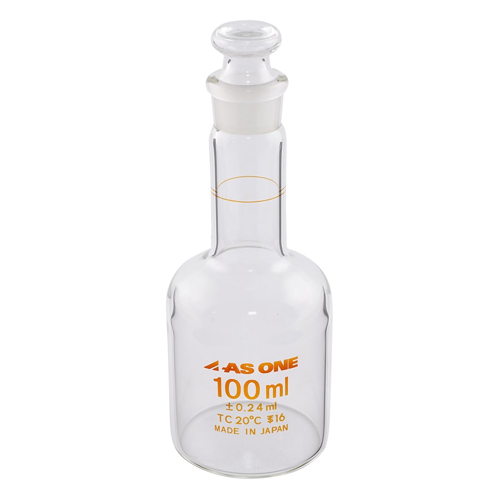 アズワン メスフラスコボトルタイプ　100mL　 1個（ご注文単位1個）【直送品】