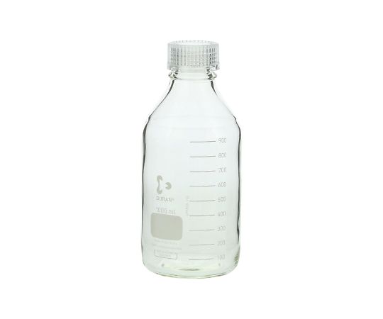 DWK Life Sciences ねじ口瓶丸型（デュラン（R）） 透明キャップ付 1000mL　 1本（ご注文単位1本）【直送品】