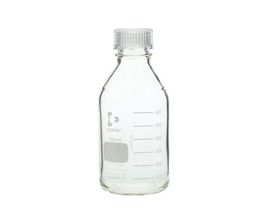 DWK Life Sciences ねじ口瓶丸型（デュラン（R）） 透明キャップ付 750mL　 1本（ご注文単位1本）【直送品】