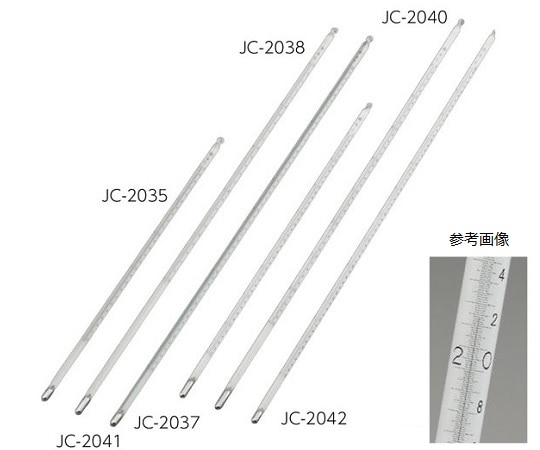 日本計量器工業 精密棒状水銀温度計(最小目盛：0.1℃)　-30～50℃　330mm　JC-2037 1本（ご注文単位1本）【直送品】