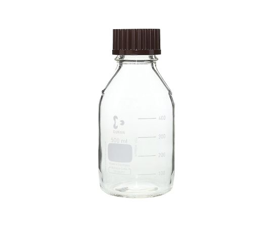 DWK Life Sciences ねじ口瓶丸型（デュラン（R）） 赤キャップ付 500mL　 1本（ご注文単位1本）【直送品】