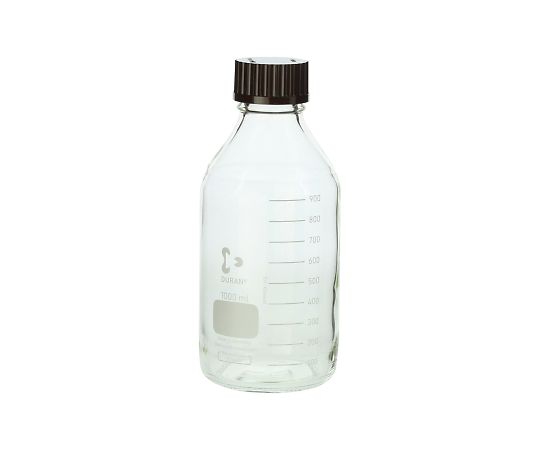 DWK Life Sciences ねじ口瓶丸型（デュラン（R）） 赤キャップ付 1000mL　 1本（ご注文単位1本）【直送品】