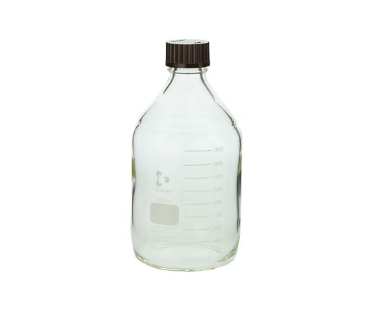 DWK Life Sciences ねじ口瓶丸型（デュラン（R）） 赤キャップ付 2000mL　 1本（ご注文単位1本）【直送品】