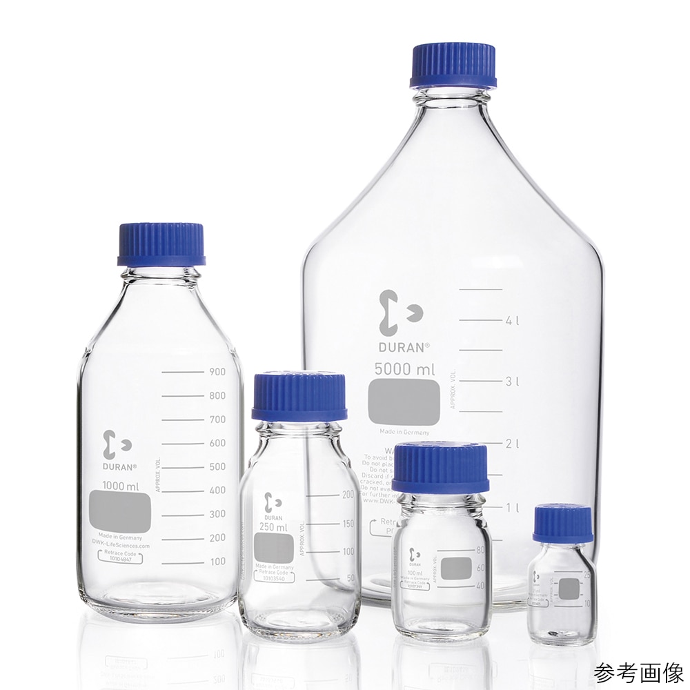 DWK Life Sciences ねじ口瓶丸型（デュラン（R）） 青キャップ付 50mL　 1本（ご注文単位1本）【直送品】