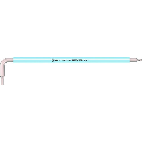 トラスコ中山 Wera 3950 SPKL Hex-Plus ステンレス六角レンチ 1.5 iceblue（ご注文単位1個）【直送品】