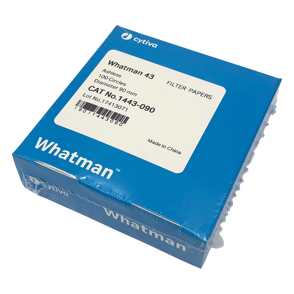 Cytiva (ワットマン） 定量円形濾紙　No.43　9.0cm　100枚入　1443-090 1箱（ご注文単位1箱）【直送品】