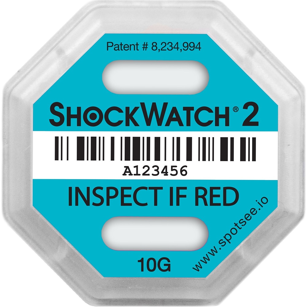 アズワン インジケータSHOCKWATCH210G 1箱（2枚入）　SHOCKWATCH2-10G 1箱（ご注文単位1箱）【直送品】