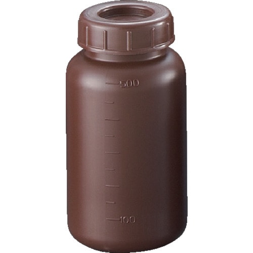 トラスコ中山 サンプラ PE広口遮光瓶 500ml (100個入)（ご注文単位1箱）【直送品】