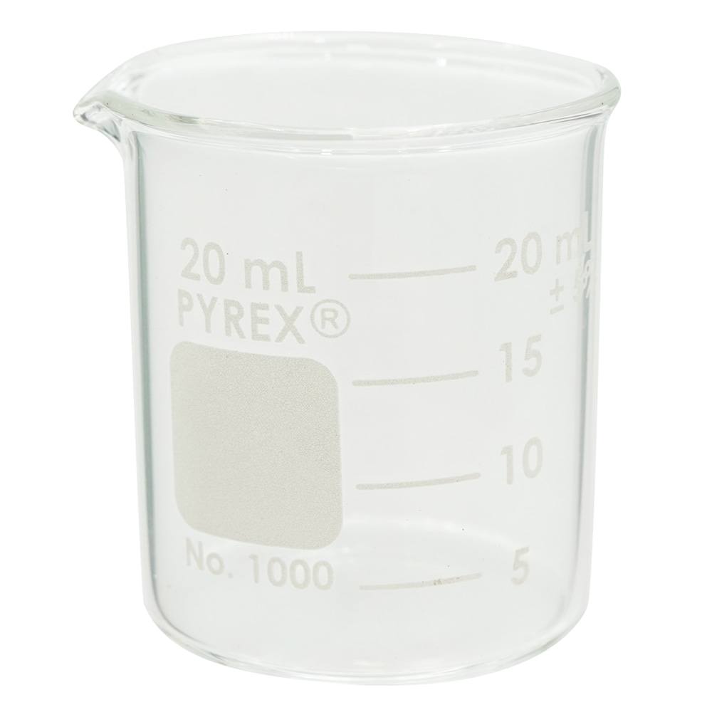 コーニング・PYREX ビーカー PYREXR 20mL　1000J-20 1個（ご注文単位1個）【直送品】