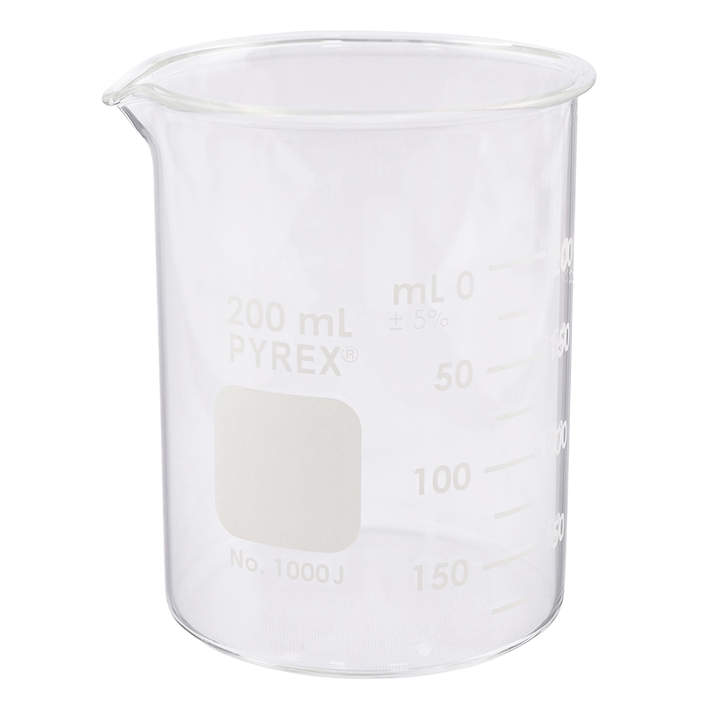 コーニング・PYREX ビーカー　PYREX(R)　200mL　1000J-200 1個（ご注文単位1個）【直送品】