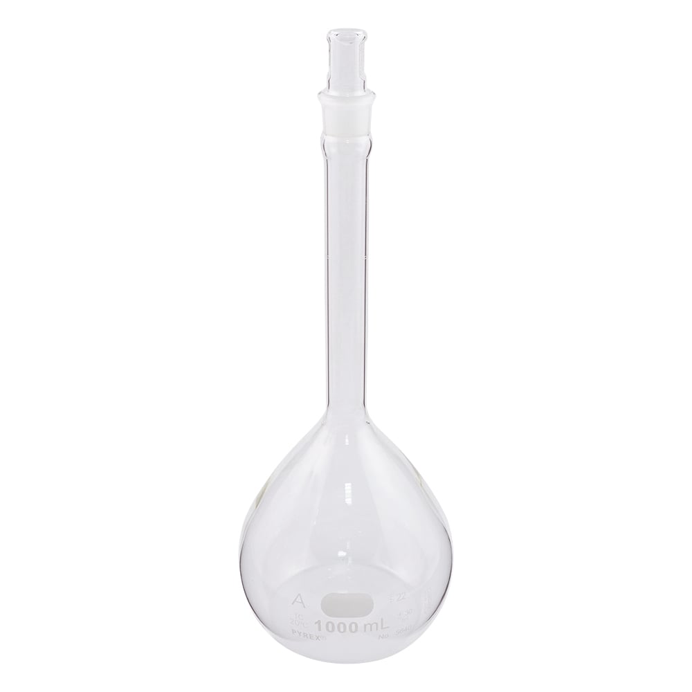 コーニング・PYREX メスフラスコ　CLassA　白 1000mL　5640-1L 1個（ご注文単位1個）【直送品】