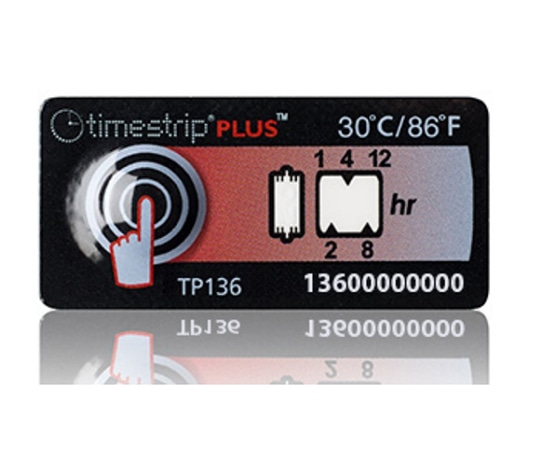タイムストリップ 時間と温度 タイムストリップ ・プラス 30℃ 12時間 1袋（100枚入）　TP136 1袋（ご注文単位1袋）【直送品】