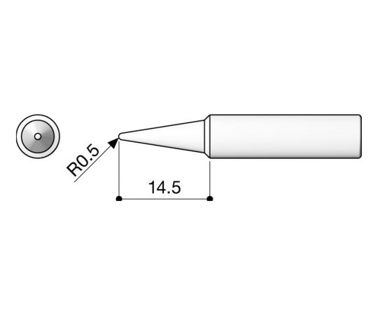 白光（HAKKO） はんだこて用　交換こて先　T18-B 1個（ご注文単位1個）【直送品】