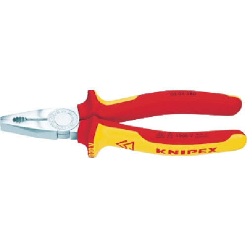 トラスコ中山 KNIPEX 0306-160 絶縁ペンチ 1000V（ご注文単位1個）【直送品】