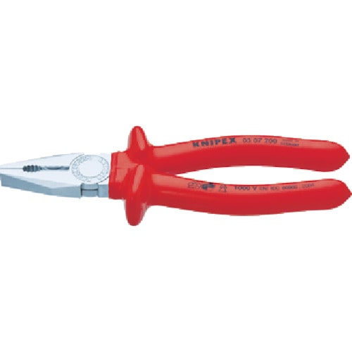 トラスコ中山 KNIPEX 0307-180 絶縁ペンチ 1000V（ご注文単位1個）【直送品】