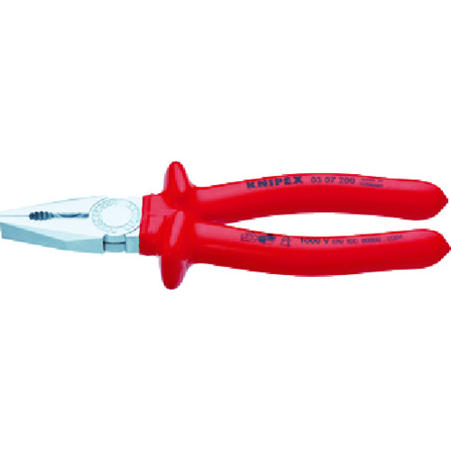 トラスコ中山 KNIPEX 0307-200 絶縁ペンチ 1000V（ご注文単位1個）【直送品】